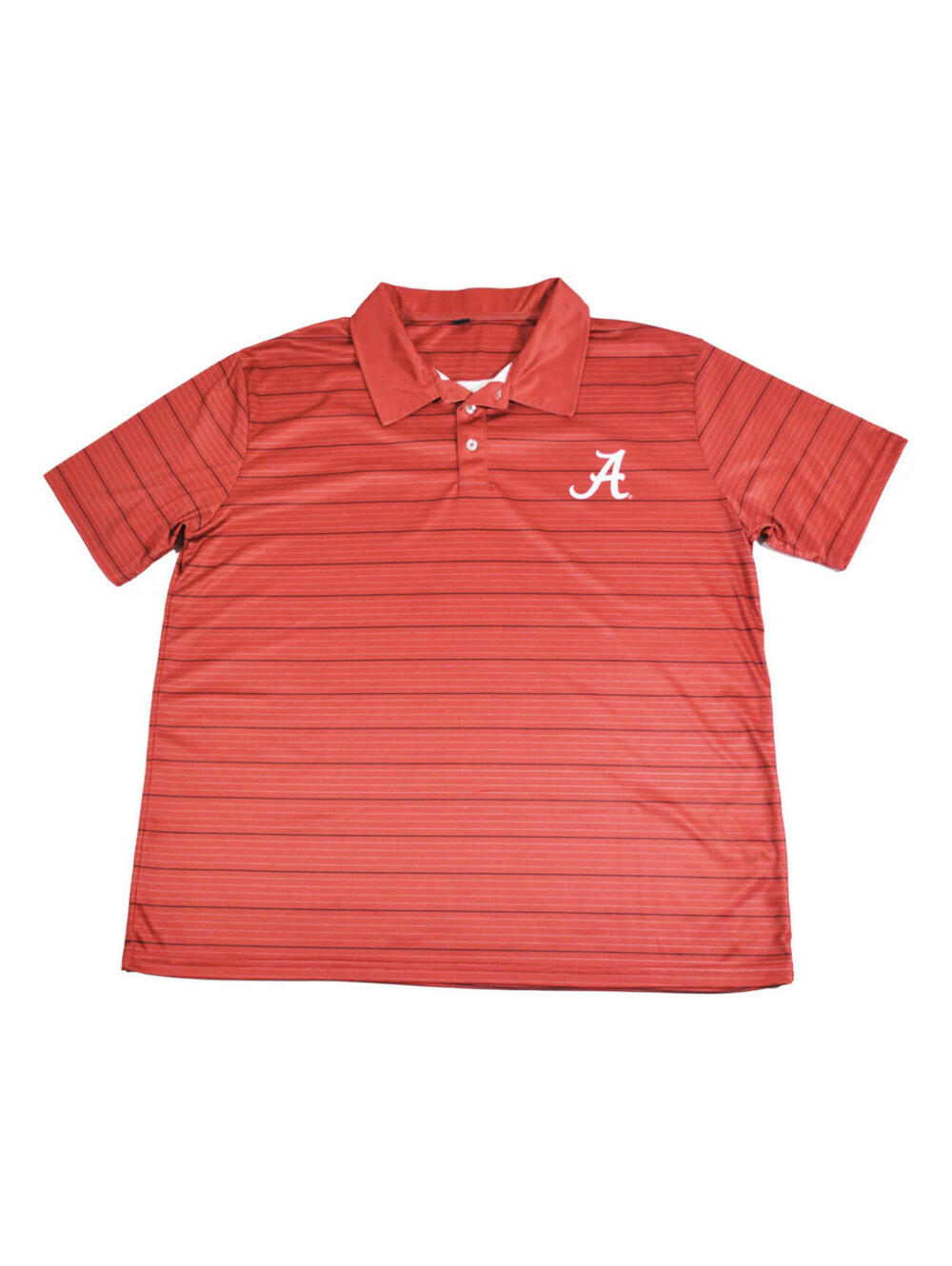 Alabama Crimson Tide NCAA Football Basketball Stripe Maroon Polo Size Large